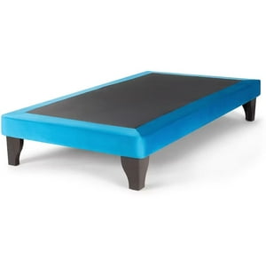 Dec-Hogar - Base De Cama Europea 1 Plaza Felpa Azul