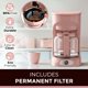 thumbnail image 5 of Cafetera MÜELLERHOME de 12 tazas, rosa, jarra de vidrio de borosilicato, 5 of 6