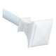 thumbnail image 4 of Set Doble De Barras Para Cortina Extensible 120-200 Cm De Metal Diámetro 13/16 Mm Soporte De Muro Terminal Prisma Color Blanco, 4 of 8