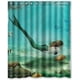 thumbnail image 1 of Cortina de ducha de sirena con ganchos, tamaño 60 x 72 pulgadas, 1 of 3