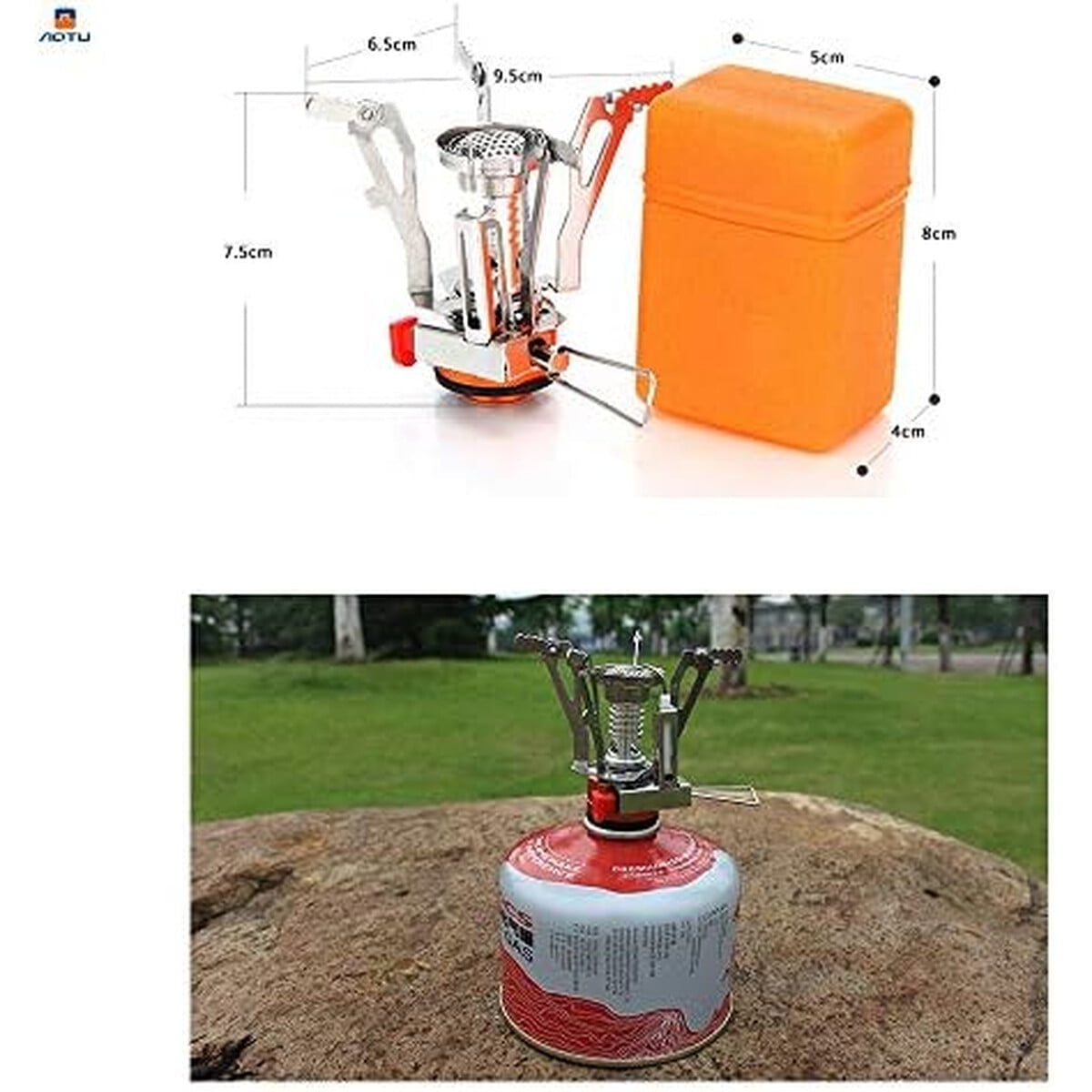 Cocina Portatil Camping Aotu Piezo 3000w Aluminio