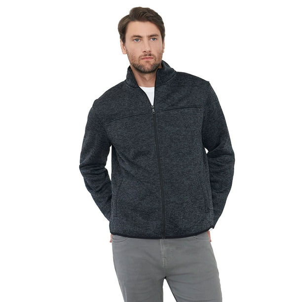 Polerón Hombre Tejido Full Zipper Charcoal Corona