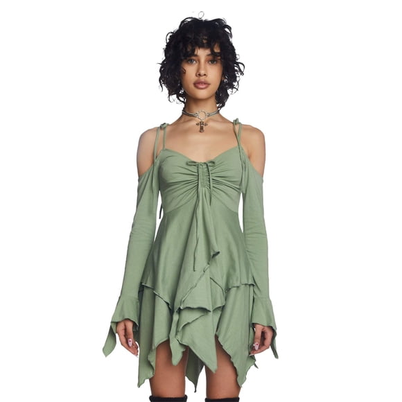 Vestido "F is for Fairies" de Dolls Kill, verde, talla mediana