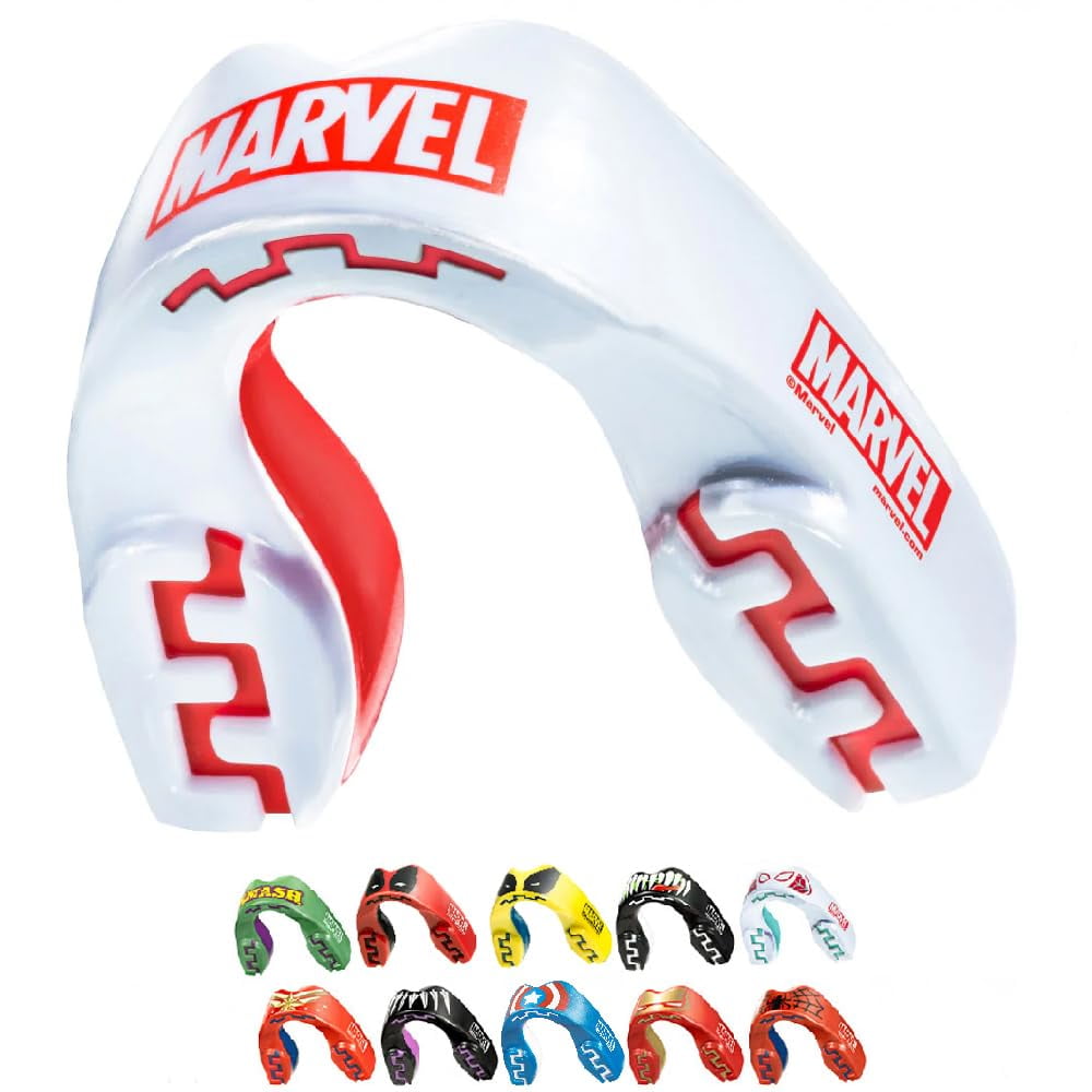 Protector Bucal Marvel Junior De Doble Capa Con Protección Premium
