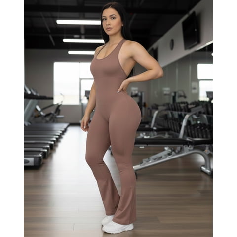 Flix Spa - Enterizo Mujer Deportivo Estilo Flare Escote Atractivo