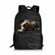 thumbnail image 1 of Black Denim Pocket Cat Student School Bag Kitten Printed Backpack Teenager Daily Casual Backpack Women Men Travel Rucksacks, 1 of 3