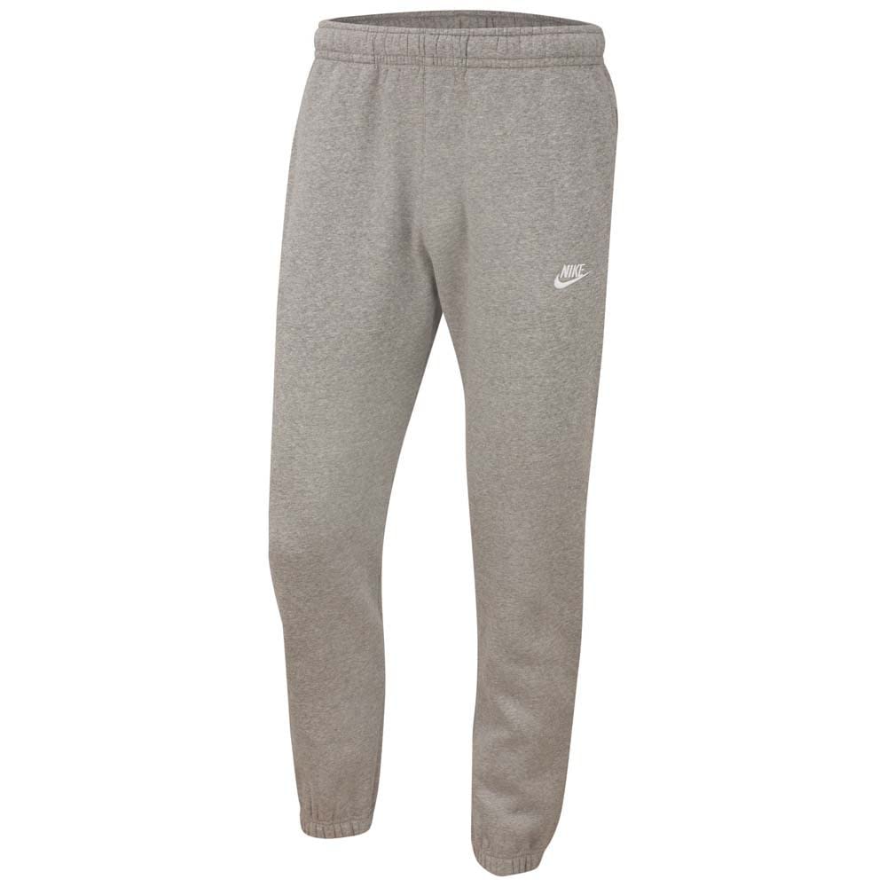 Pantalones Nike Club Para Hombre, Con Dobladillo Abierto, Gris, Algodón/Poliéster