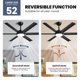 thumbnail image 5 of Ventilador de techo industrial CROSSIO 132 cm negro con LED y control remoto, 5 of 9