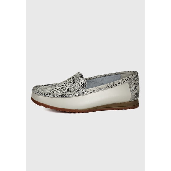 Mocasín Cuero Ethel Blanco