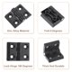 thumbnail image 3 of 4 piezas de bisagras ajustables de 180 grados, bisagras de hoja de bloqueo de aleación de zinc de 43mmx58mm, bisagra de hoja abatible para caja de madera, gabinetes de comedor y mesa, negro, 3 of 6