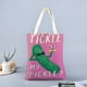 thumbnail image 2 of Pickle Bolso de tela con estampado de lienzo para mujer, bolsa de compras reutilizable y estética, con cremallera interior, regalo para mujer,38*45cm., 2 of 6