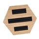 thumbnail image 4 of Anillo de madera maciza Organizador de exhibición de caja Caja de soporte para bandeja Bandeja de cuero Negro, 4 of 5
