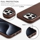 thumbnail image 5 of Funda de piel maogoam para iPhone 15 Pro Max, color marrón oscuro, 5 of 8