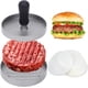 thumbnail image 1 of Prensa para hamburguesas con 100 hojas de papel antiadherente, molde para hamburguesas, para carne, ternera, queso, verduras, parrilla, barbacoa, 1 of 6