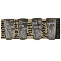 Glasso - Vaso De Vidrio Diseño Paris 4 Piezas Transparente