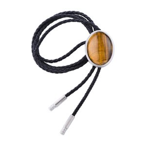 Ioensy - Cowgirl Bolo Tie Corbata Ajustable Con Colgante Para Sudaderas Aniversario Amarillo Marrón