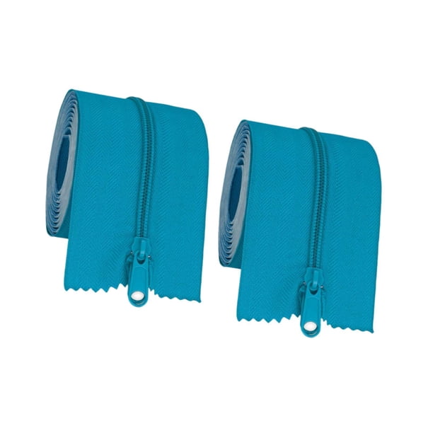 2 Rollos De Cremallera De Repuesto Autoadhesiva Instantánea Para Puerta, Para Lona Exterior De Mosquitera, Color Azul