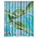 thumbnail image 1 of Cortina de ducha de tortugas marinas verdes, juego de cortina de baño con ganchos, tamaño 60 x 72 pulgadas, 1 of 3