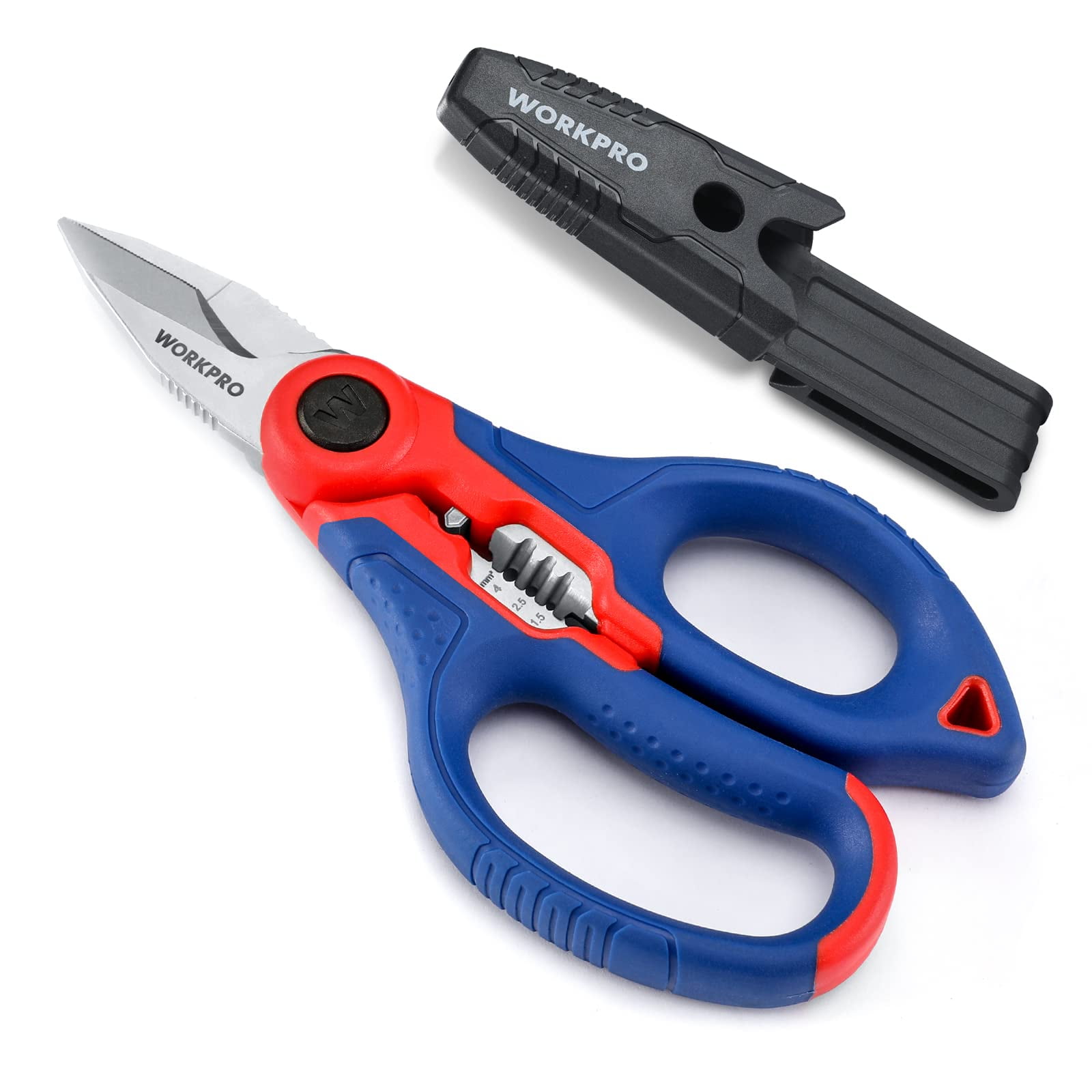 Tijeras Para Electricistas Workpro Stainless 6.4 Con Pelacables