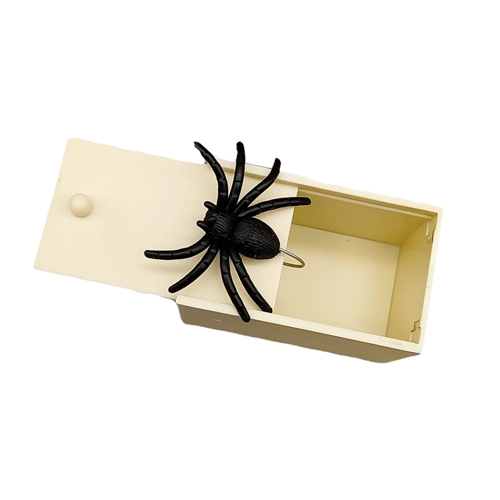 Bothyi - Caja De Madera De Juguete Para Asustar, Divertida Sorpresa Hecha A Mano Para Amigo, Accesorios De Escenario, Araña