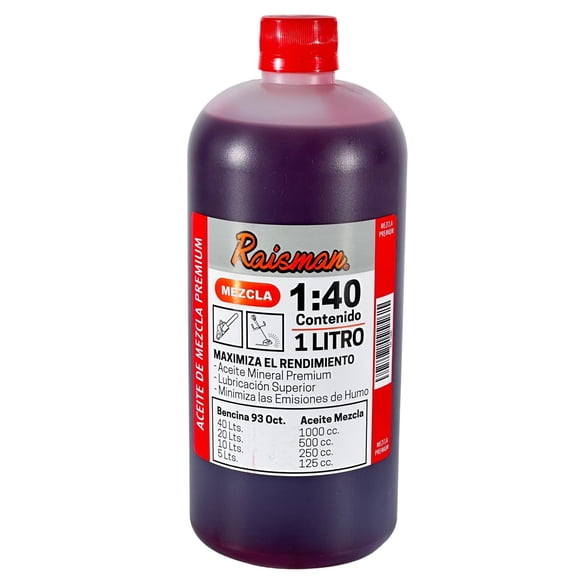 Aceite para Mezcla 1:40 de Motosierras Orilladoras Desbrozadoras 1 Litro