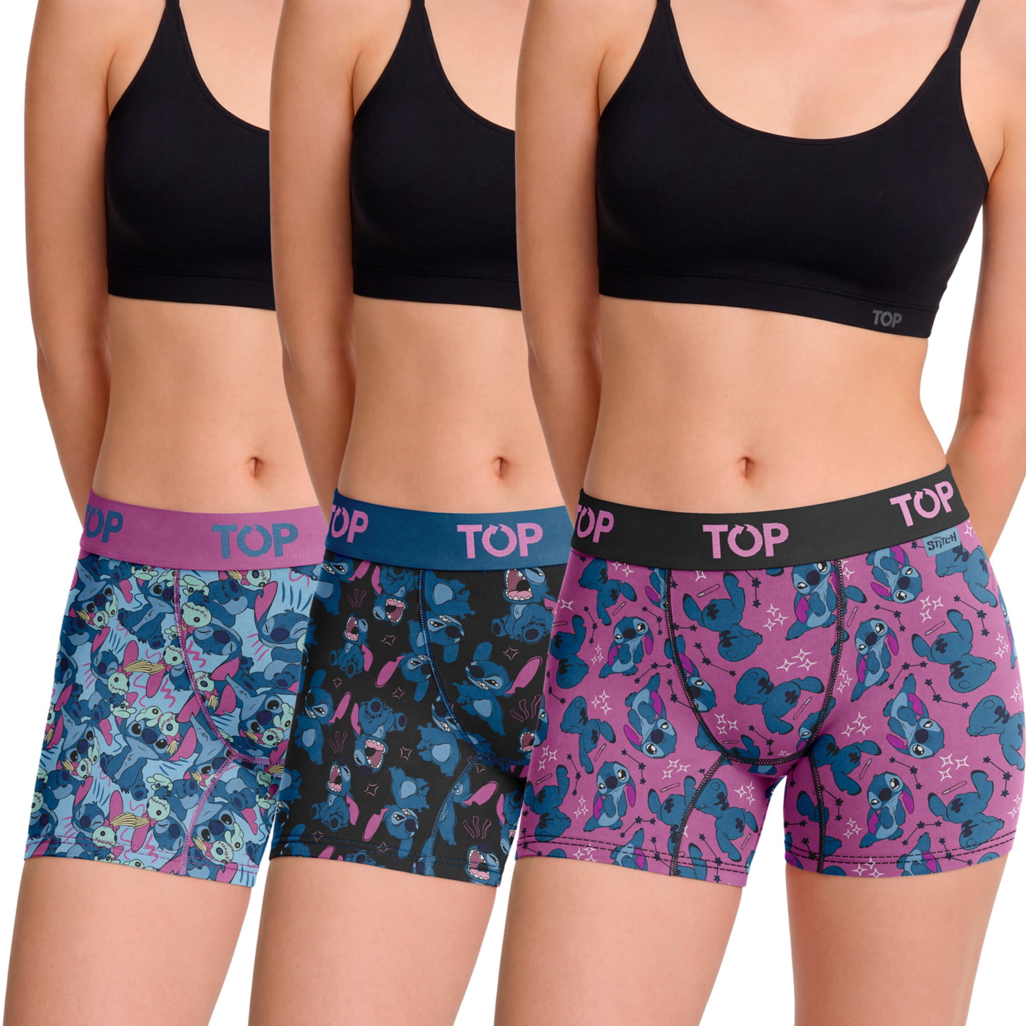Bóxer Medio Mujer Algodón Pack 3 Stitch C6 Top