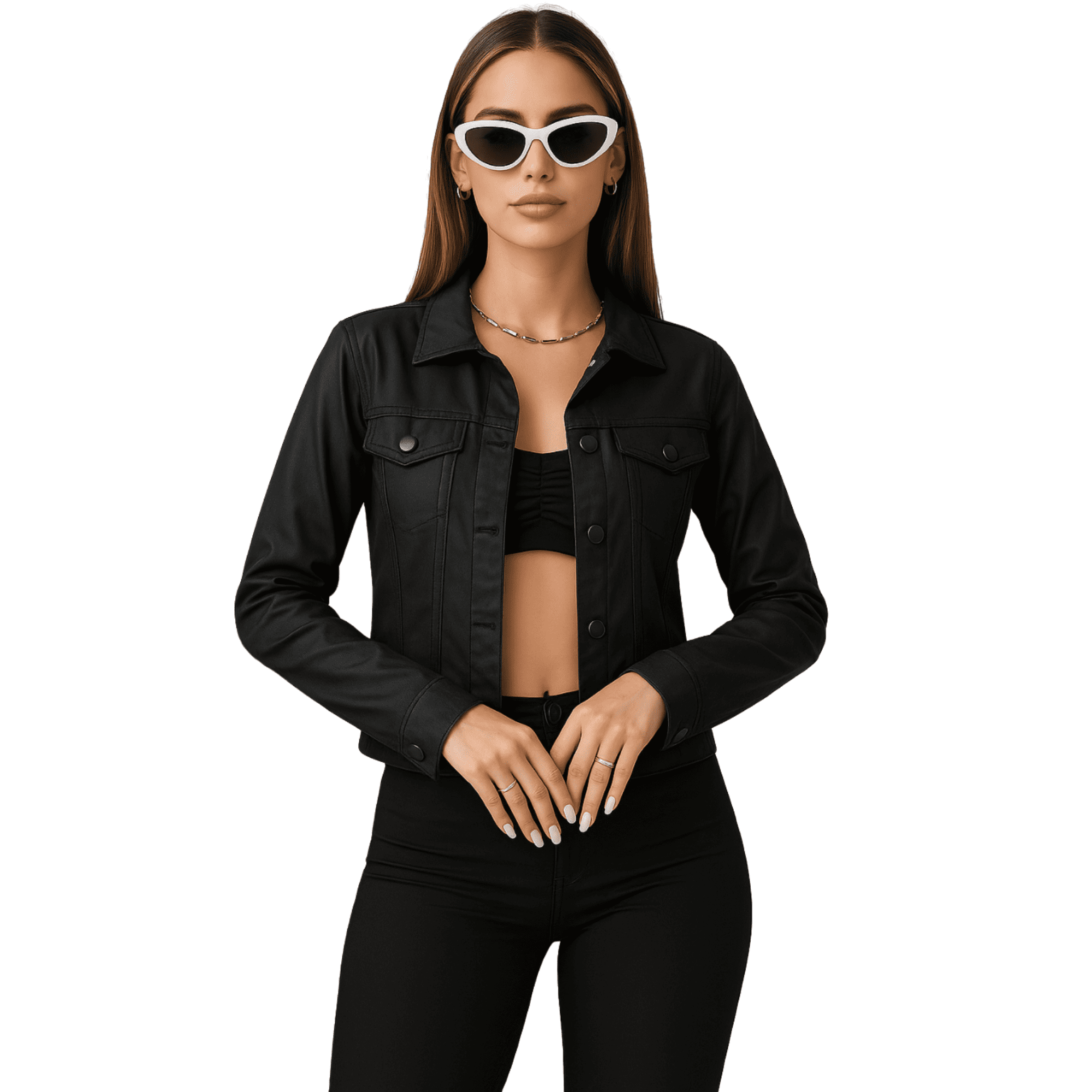 Djoe - Chaqueta Ecocuero Stretch Mujer