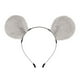 thumbnail image 3 of Diadema Con Orejas De Ratón, Diadema De Felpa Para Halloween, Actuación, Vacaciones, Gris, 3 of 3