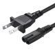 thumbnail image 1 of Cable de alimentación ycwwzzh de 3 m, 2 clavijas, AC 125 V para TV y monitor, 1 of 7