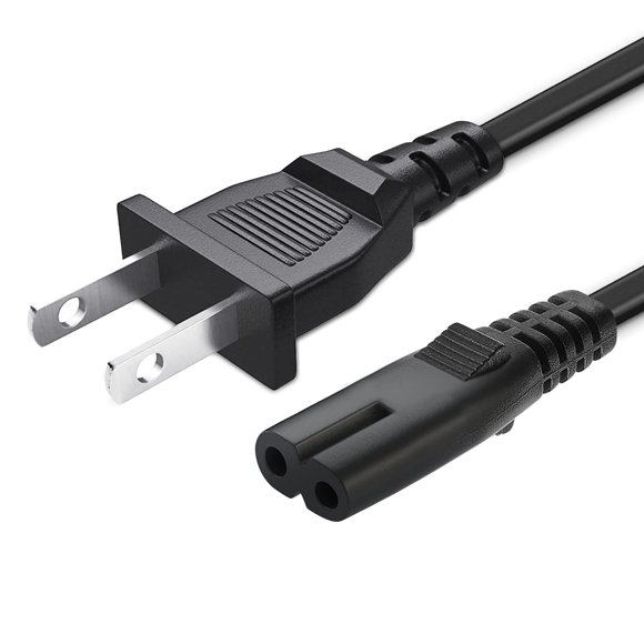 Cable de alimentación ycwwzzh de 3 m, 2 clavijas, AC 125 V para TV y monitor
