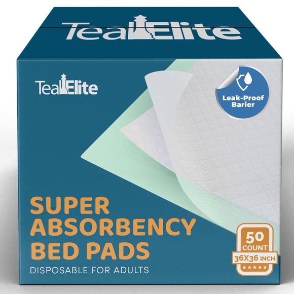 Almohadillas desechables Teal Elite Chucks para adultos, 90 x 90 cm, 50 unidades