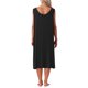 thumbnail image 3 of INSPIRE CHIC Vestido largo de dormir de algodón para mujer con bolsillos, suave, sin mangas, cuello redondo, camisón, ropa de estar, M Negro, 3 of 6