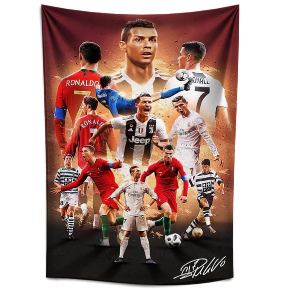 Tapiz de pared de fútbol Cristiano Ronaldo IDOLUSTER 100 x 150 cm