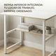thumbnail image 4 of Escritorio Home Office Compacto Minimalista Con Repisa Blanco, 4 of 10