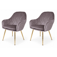 Moboi - Pack 2 Butacas Sitiales Velvet Diamond Gris