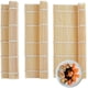 thumbnail image 1 of 3 hojas de alfombra para sushi, 9,5 x 9,5 pulgadas, de bambú natural, para enrollar sushi, para uso profesional en el hogar, 1 of 7