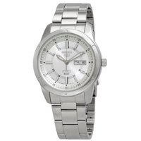 Seiko - Reloj Serie 5 Para Hombres Con Esfera Plateada - Snkn09J1