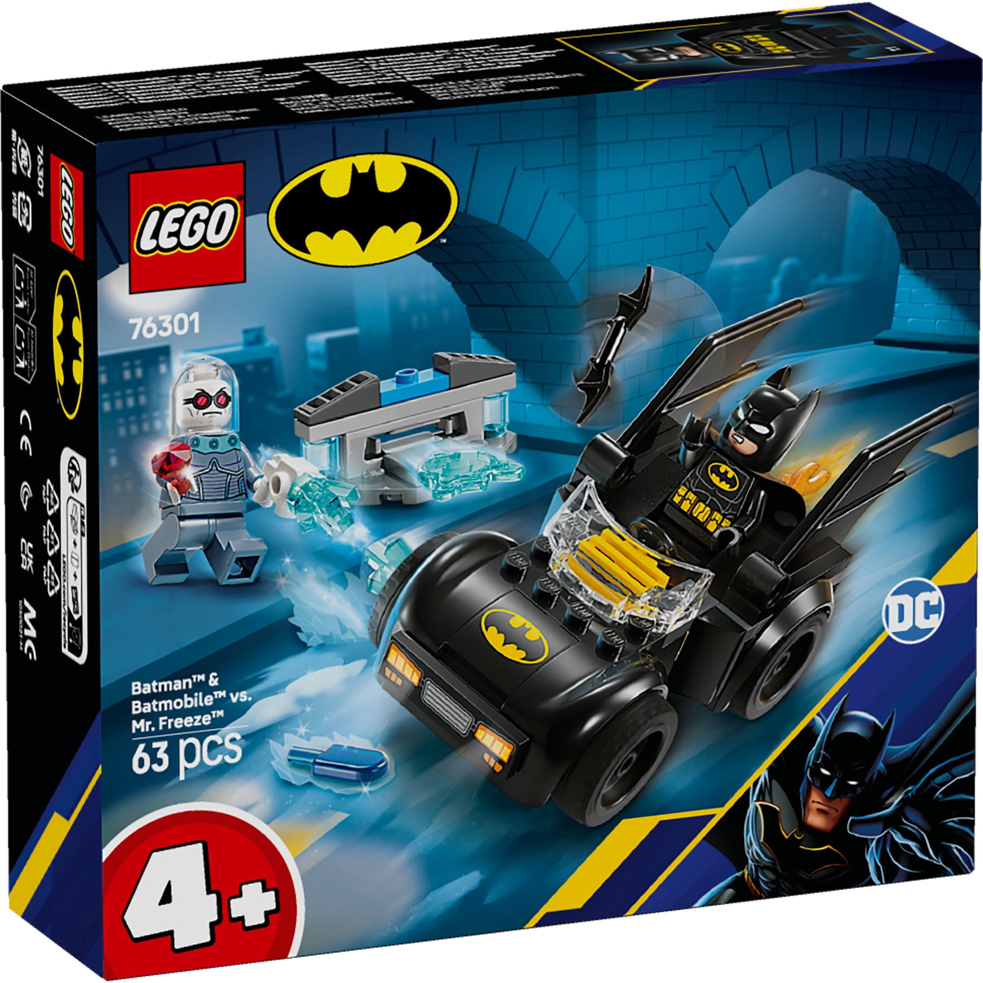 Bloques de construcción Batman y Batmovil Vs. Mr. Freeze