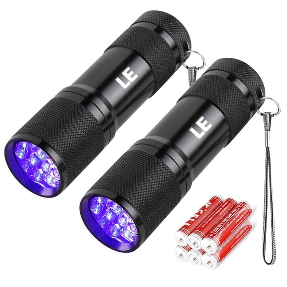 Linterna UV con luz negra, EVER LE, pequeña, 395 nm
