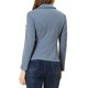 thumbnail image 3 of INSPIRE CHIC Blazer de Trabajo para Mujer con Cuello con Solapa, Manga Larga, Chaqueta de Traje, Gris Azul S, 3 of 7