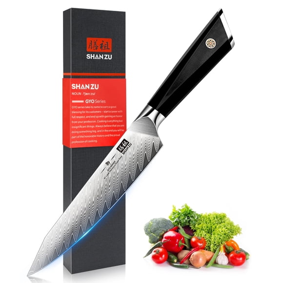 Cuchillo de cocina SHAN ZU 15 cm de acero japonés damasco