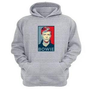 Genérico - Polerón Canguro Bowie Gris Claro Talla Xs Unisex