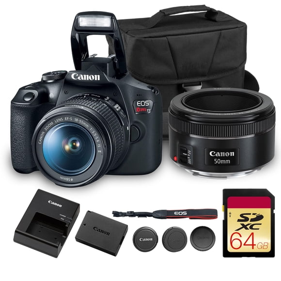 Kit de cámara Canon EOS Rebel T7 de 24,1 MP con lentes 18-55 mm + 50 mm