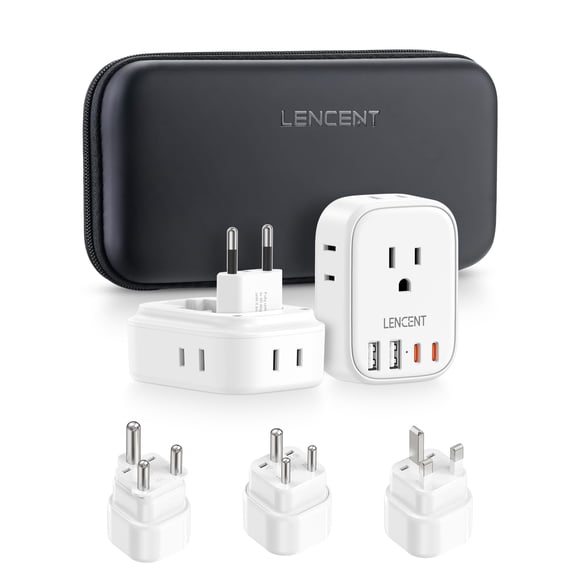 Adaptador de viaje universal LENCENT Tipo C/D/G/M
