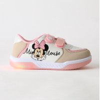 Zapatilla Luces Niña Velcro Minnie Rosado Disney