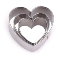 Genérico - Set 3 Corazón Moldes Cortador Galletas Dulces Repostería