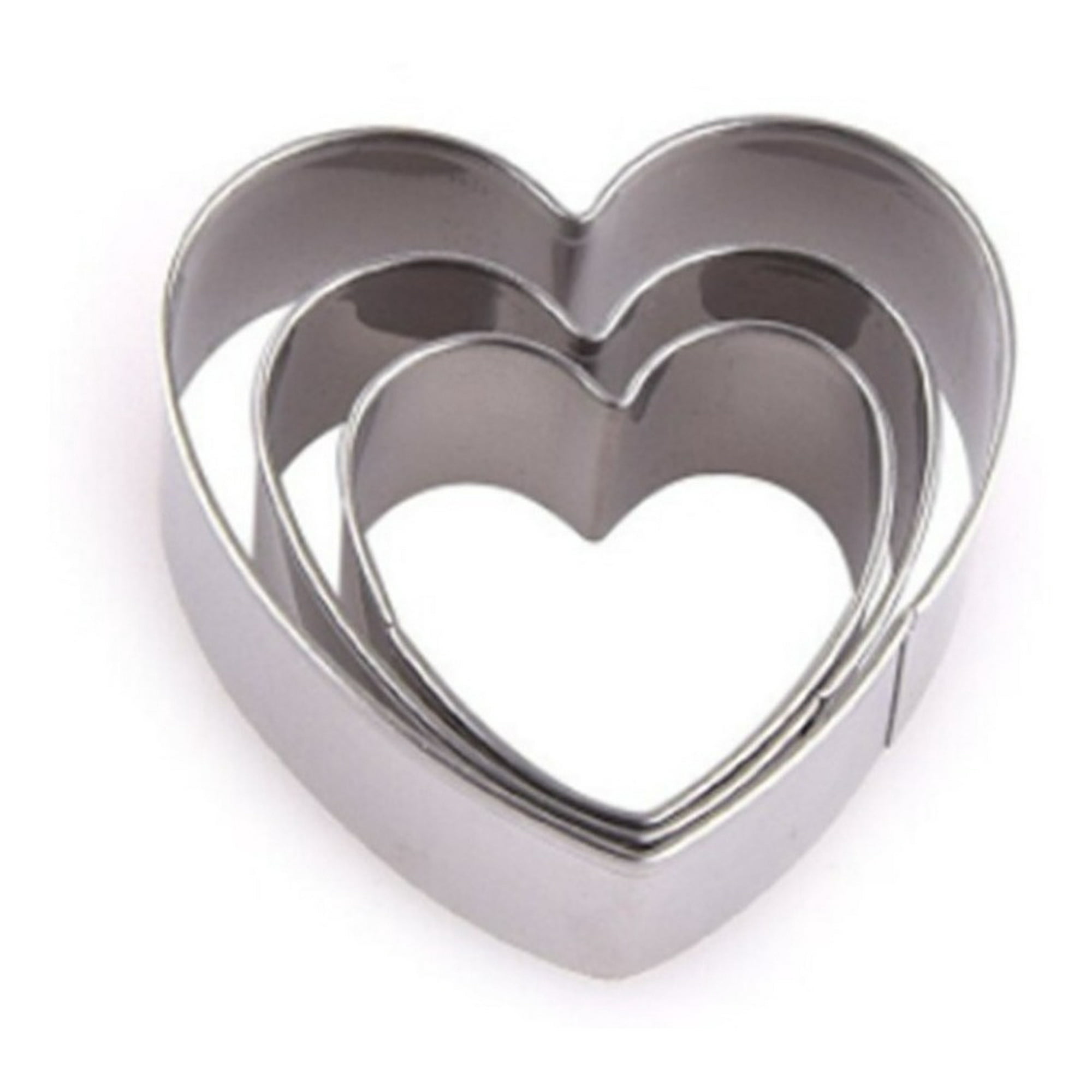 Genérico - Set 3 Corazón Moldes Cortador Galletas Dulces Repostería