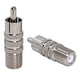 thumbnail image 5 of Adaptador coaxial a RCA, paquete de 2, convertidor F hembra a RCA macho, conector de cable coaxial para subwoofer, receptor, consola de juegos, TV y monitor., 5 of 5