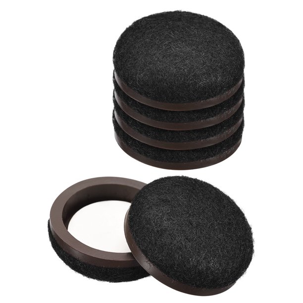 Deslizadores de Muebles, Paquete de 20 de 1" - Almohadillas Deslizantes Redondas de Fieltro Formado, Deslizadores de Sillas para Pisos de Madera Alfombrados (Negro)
