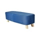 thumbnail image 2 of Piso Banquillo De Lino Rectangular Camel Azul, 2 of 2